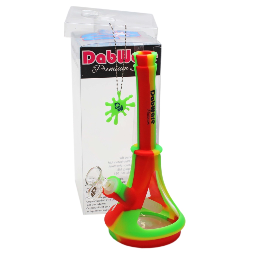 Hybrid Bong - Silicone & Glass - Dabware Platinum 10" Beaker