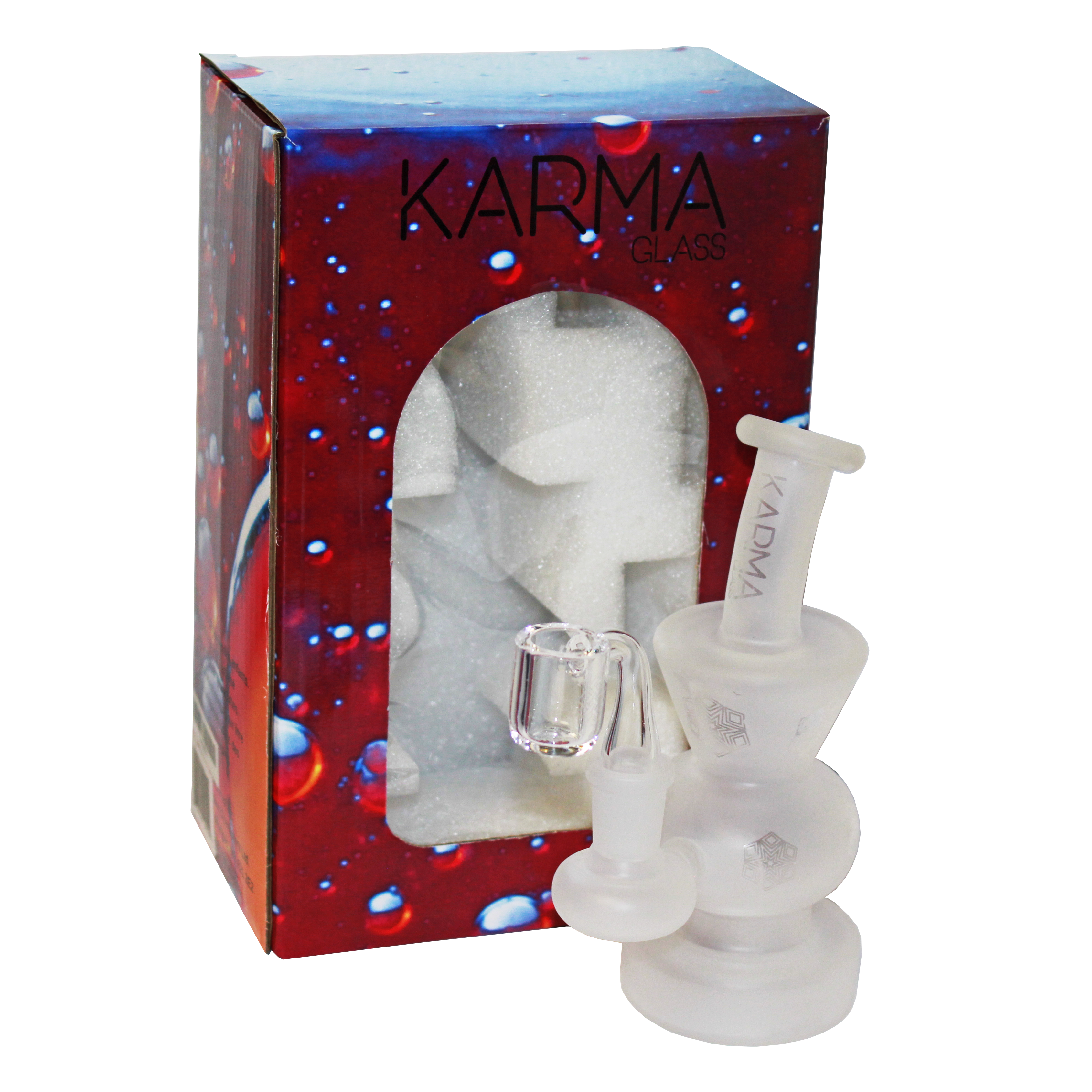 Glass Dab Rig Karma 6" Sandblasted Hourglass