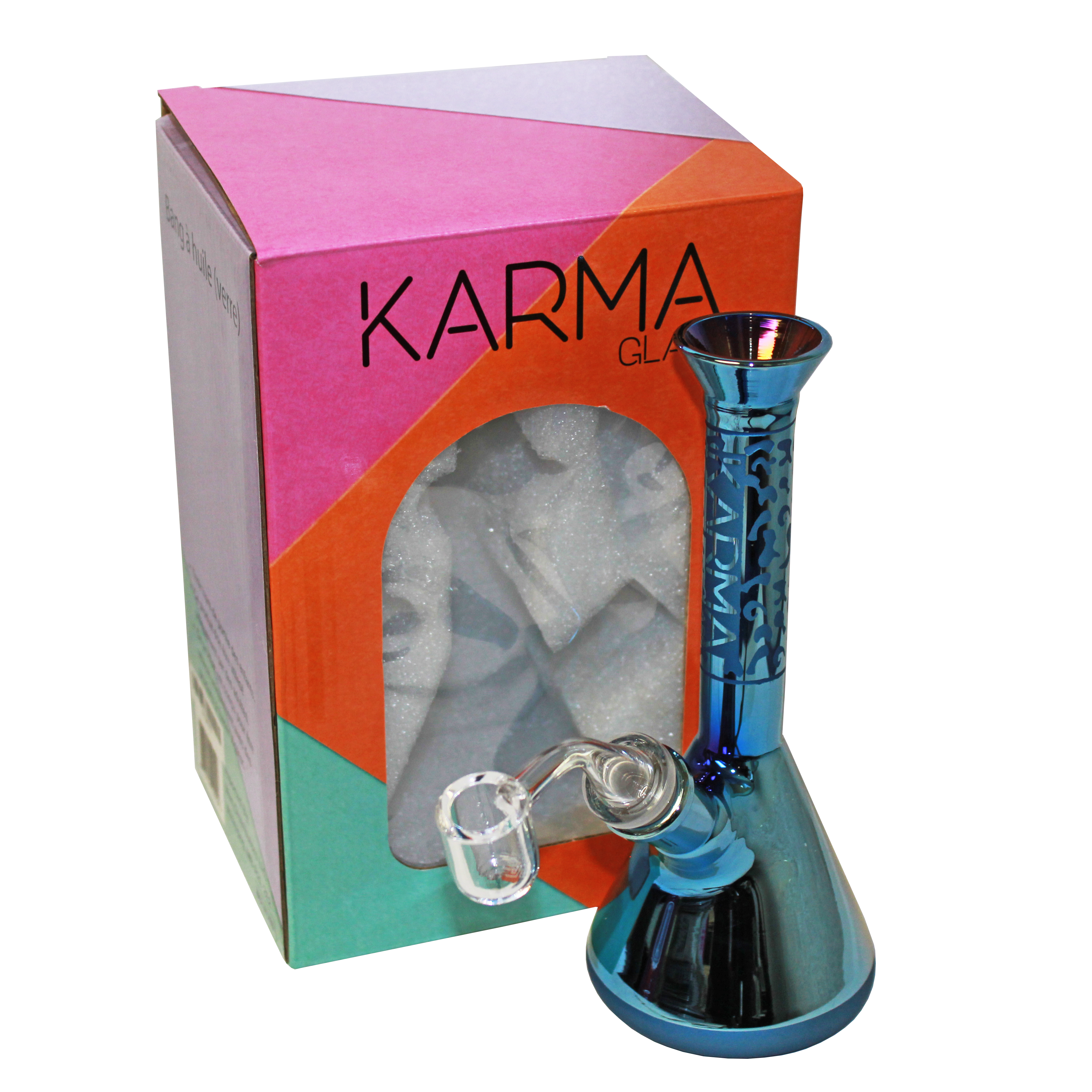 Glass Dab Rig Karma 7" Metallic Sandblasted Beaker