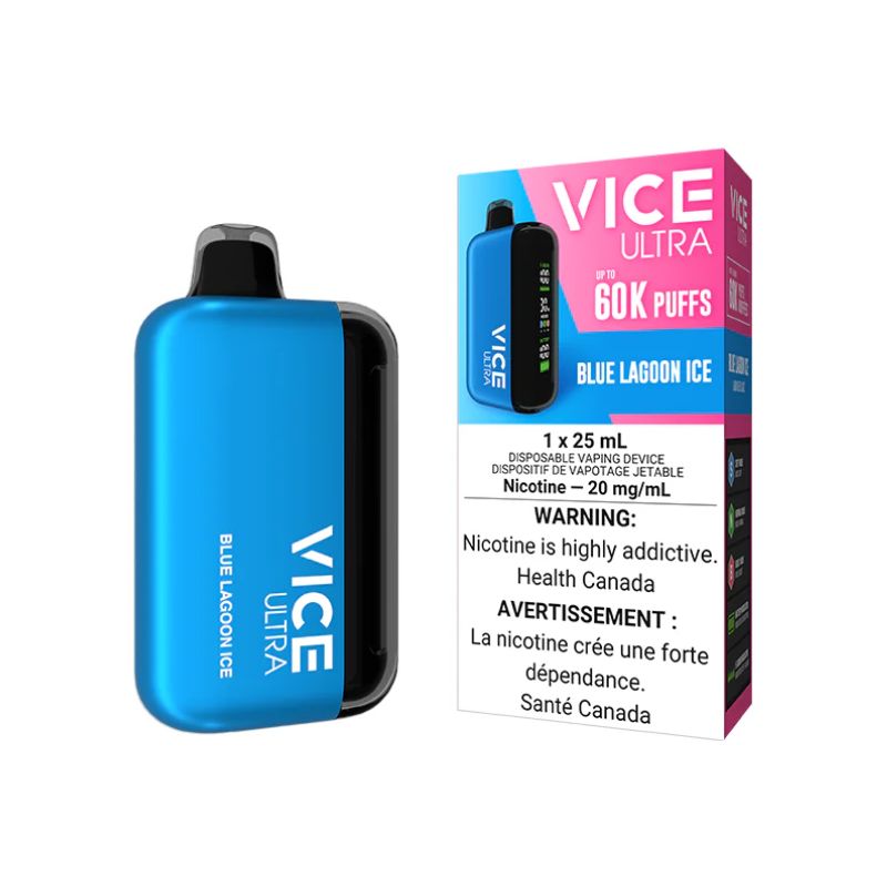 Ontario *EXCISED* Disposable Vape Vice Ultra 60K Blue Lagoon Ice Box of 4