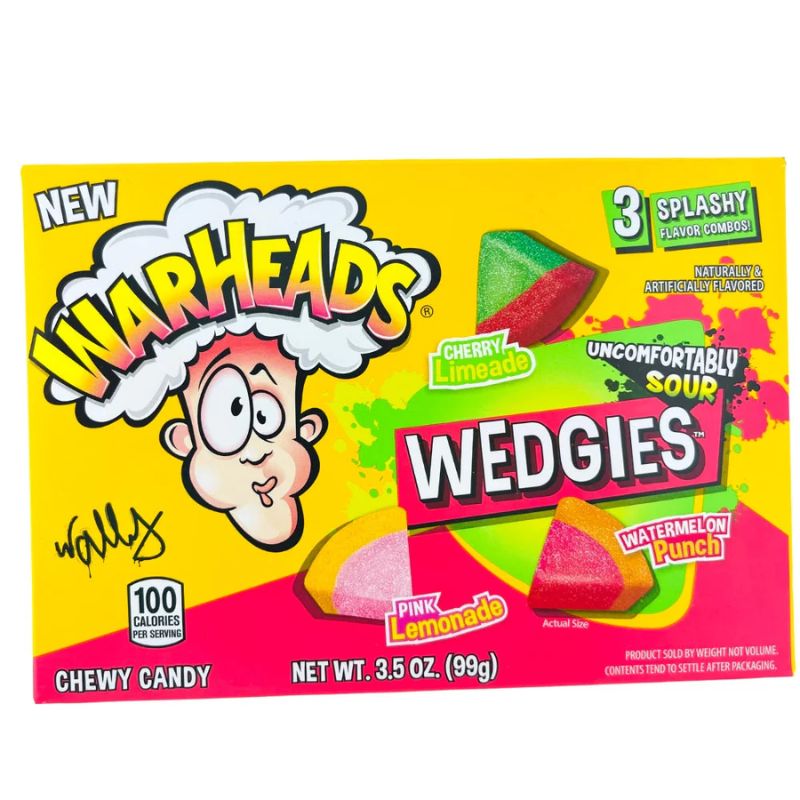 Snacks Warheads Wedgies Theatre Box 99 g Box of 12