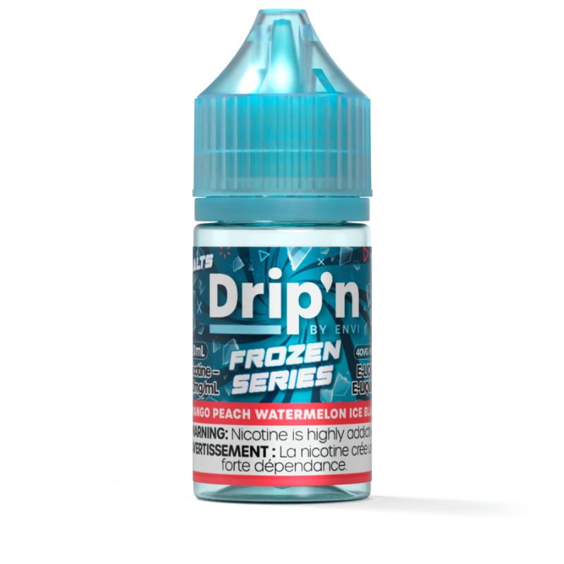 Federal *EXCISED* Nicotine Liquid Drip'n Envi Frozen E-Liquid Mango Peach Watermelon Ice Blast