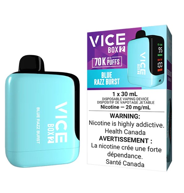 Manitoba *EXCISED* Disposable Vape Vice Box 2 70K Blue Razz Burst Box of 4