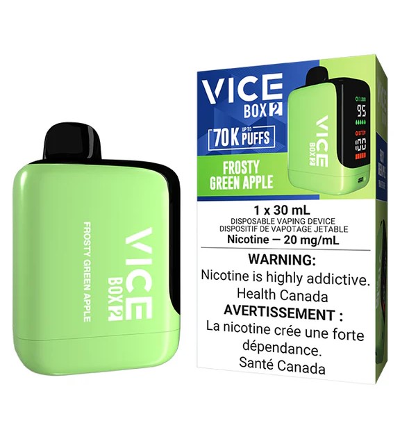 Manitoba *EXCISED* Disposable Vape Vice Box 2 70K Frosty Green Apple Box of 4