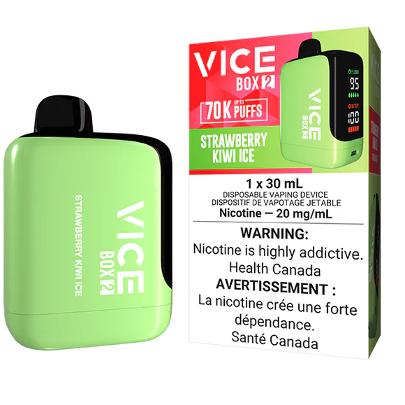 Manitoba *EXCISED* Disposable Vape Vice Box 2 70K Strawberry Kiwi Ice Box of 4