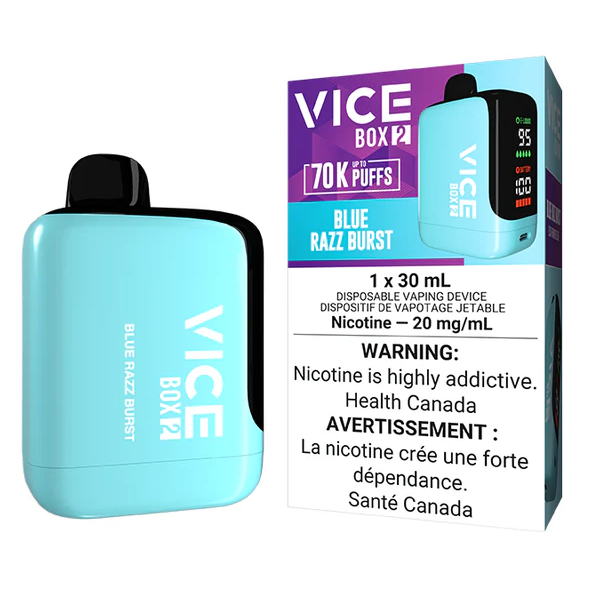 Alberta *EXCISED* Disposable Vape Vice Box 2 70K Blue Razz Burst Box of 4