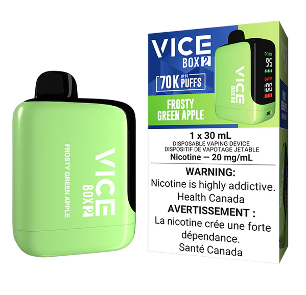 Alberta *EXCISED* Disposable Vape Vice Box 2 70K Frosty Green Apple Box of 4