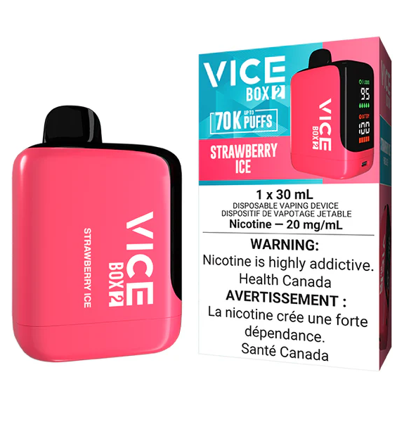 Alberta *EXCISED* Disposable Vape Vice Box 2 70K Strawberry Ice Box of 4