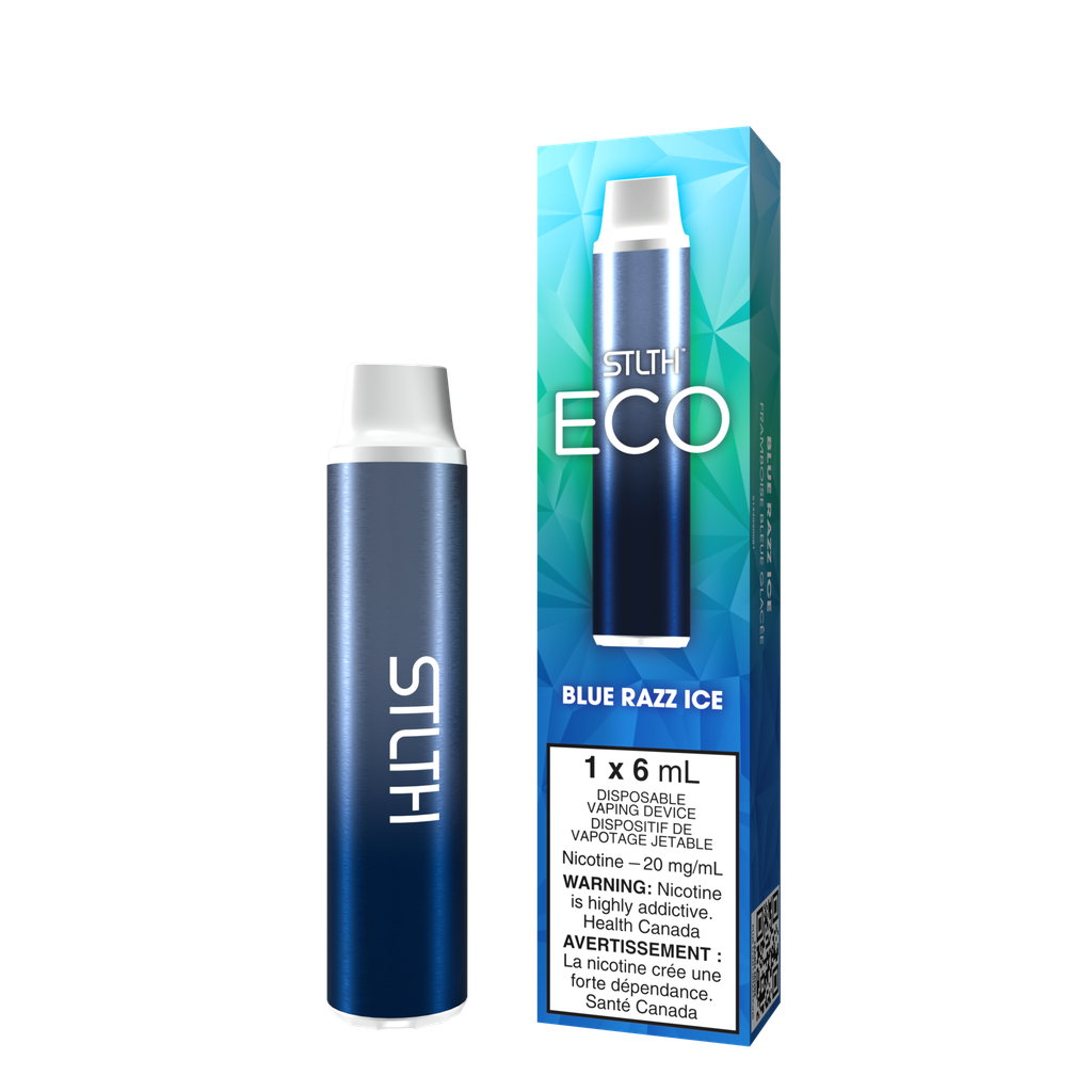 Manitoba *EXCISED* Disposable Vape STLTH ECO Blue Razz Ice Box of 6