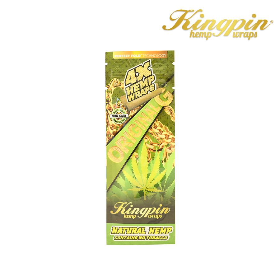 Kingpin Hemp Wraps 4X Original G (Natural) Box/25