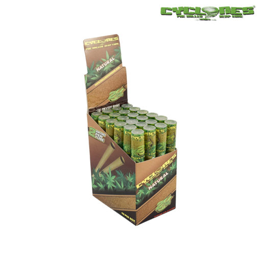 Cyclone Hemp Wraps Natural 2-Pack Cones - Box/24