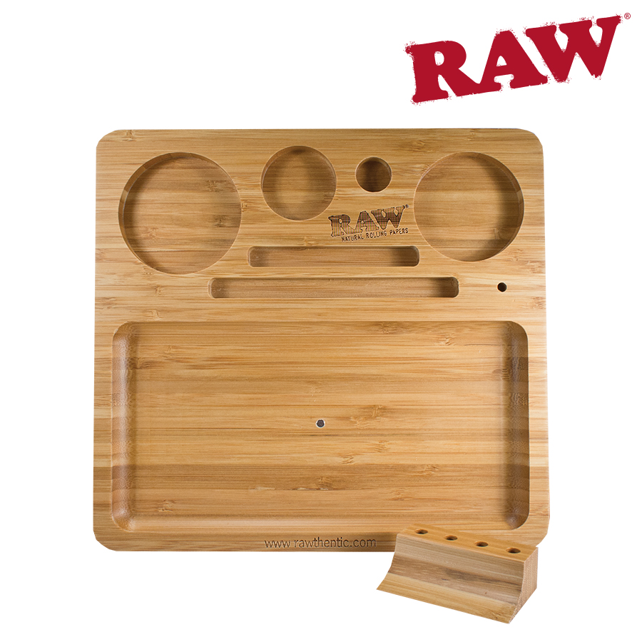 Rolling Tray Raw Natural Bamboo