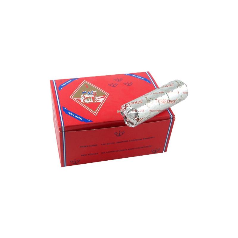 Hookah Accessories - Hookah Charcoals - Three Kings Large - Box/10