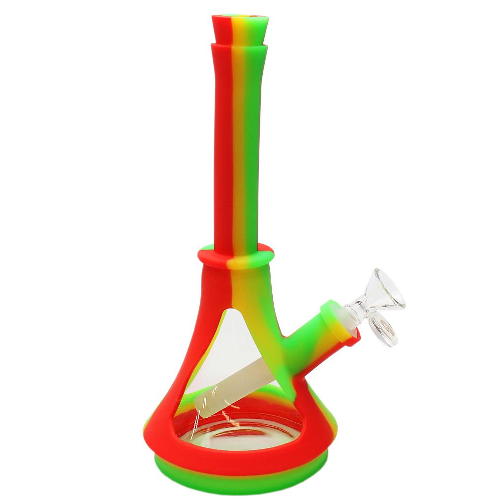 Hybrid Bong - Silicone & Glass - Dabware Platinum 10" Beaker