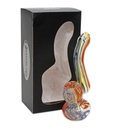 Glass Bubbler Genuine Pipe Co Mini Stand Up Bubbler Swirl