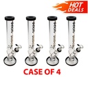 KIT: *CASE OF 4* Glass Bong Tech Tubes 16" 9mm Straight