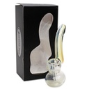 Glass Bubbler Genuine Pipe Co Mini Stand Up Bubbler Clear