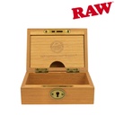 Raw Naturawl Lockable Teakwood Smoker's Box