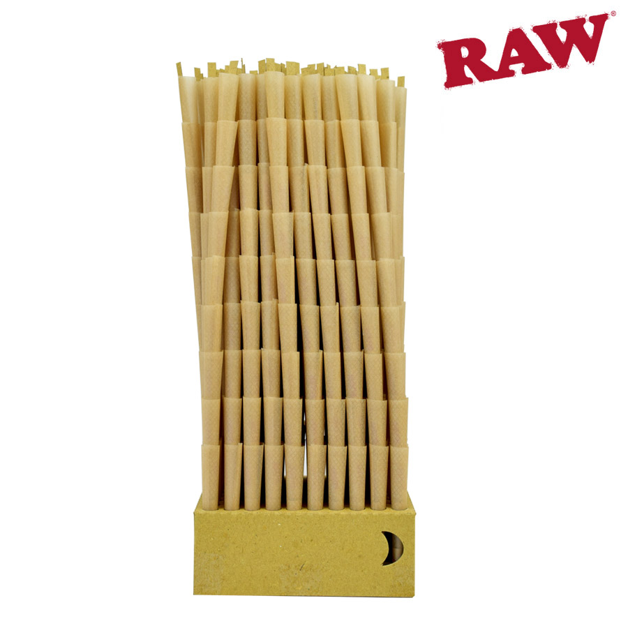 Raw Classic Natural Unrefined Pre-Rolled 1 1/4 Cones - Bulk Box/900