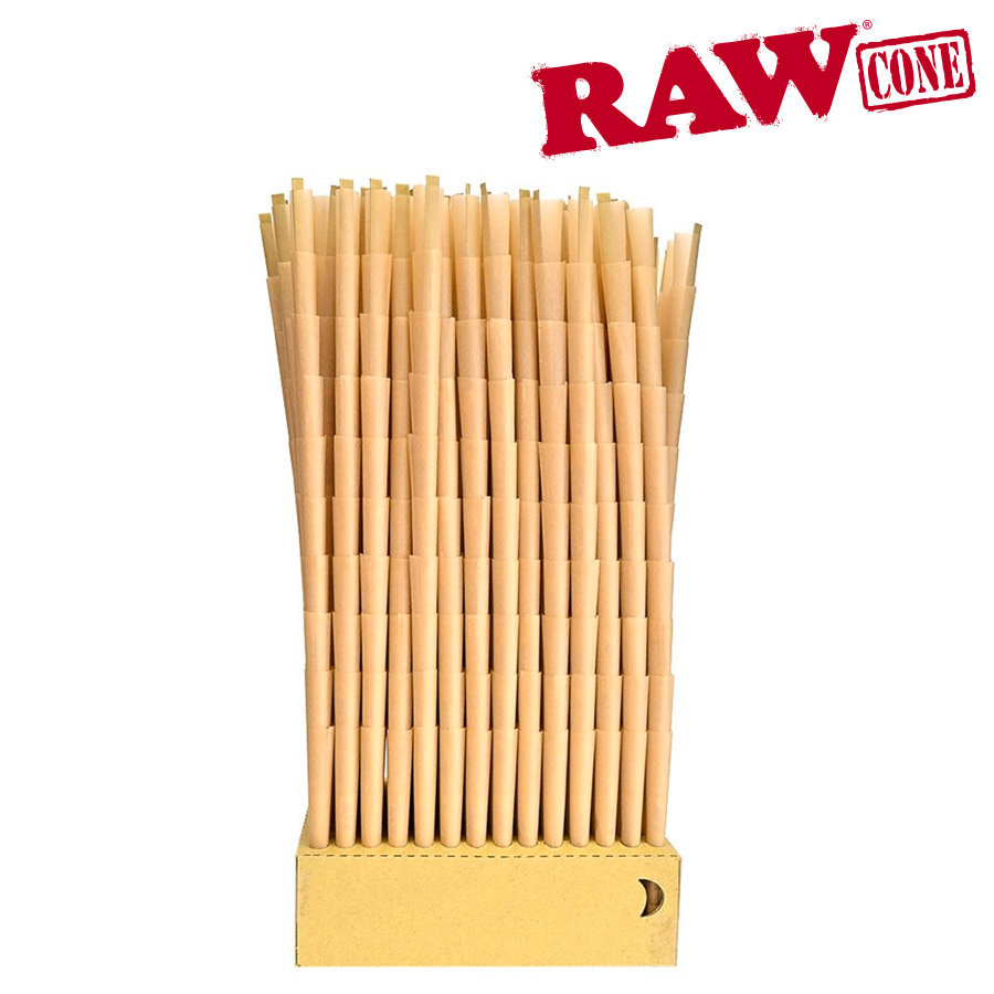 Raw Classic Natural Unrefined Pre-Rolled King Size Cones - Bulk Box/1400