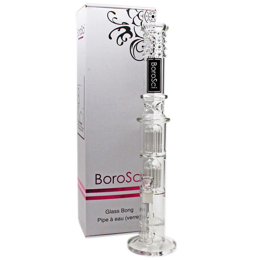 BoroSci 22" Triple Perk Double Tree, Honeycomb Bong