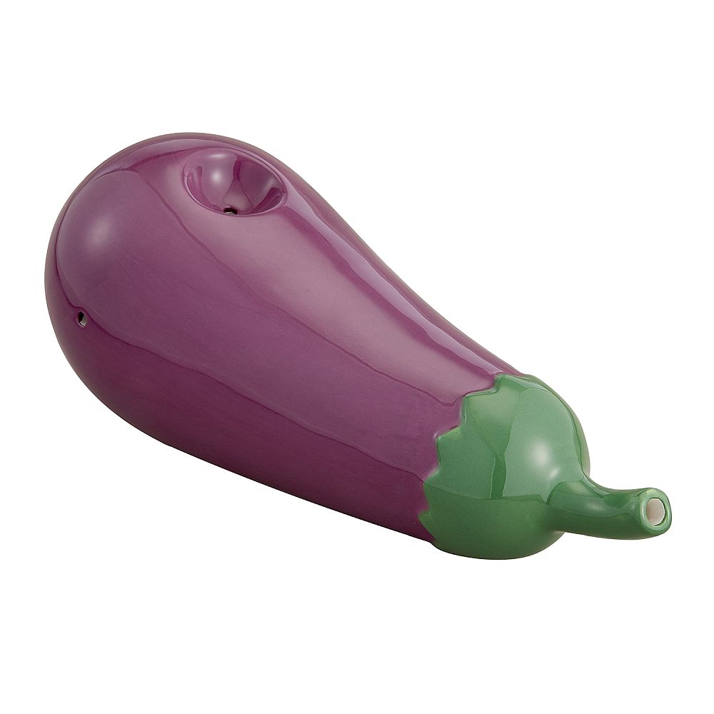 Eggplant Shaped Ceramic Pipe