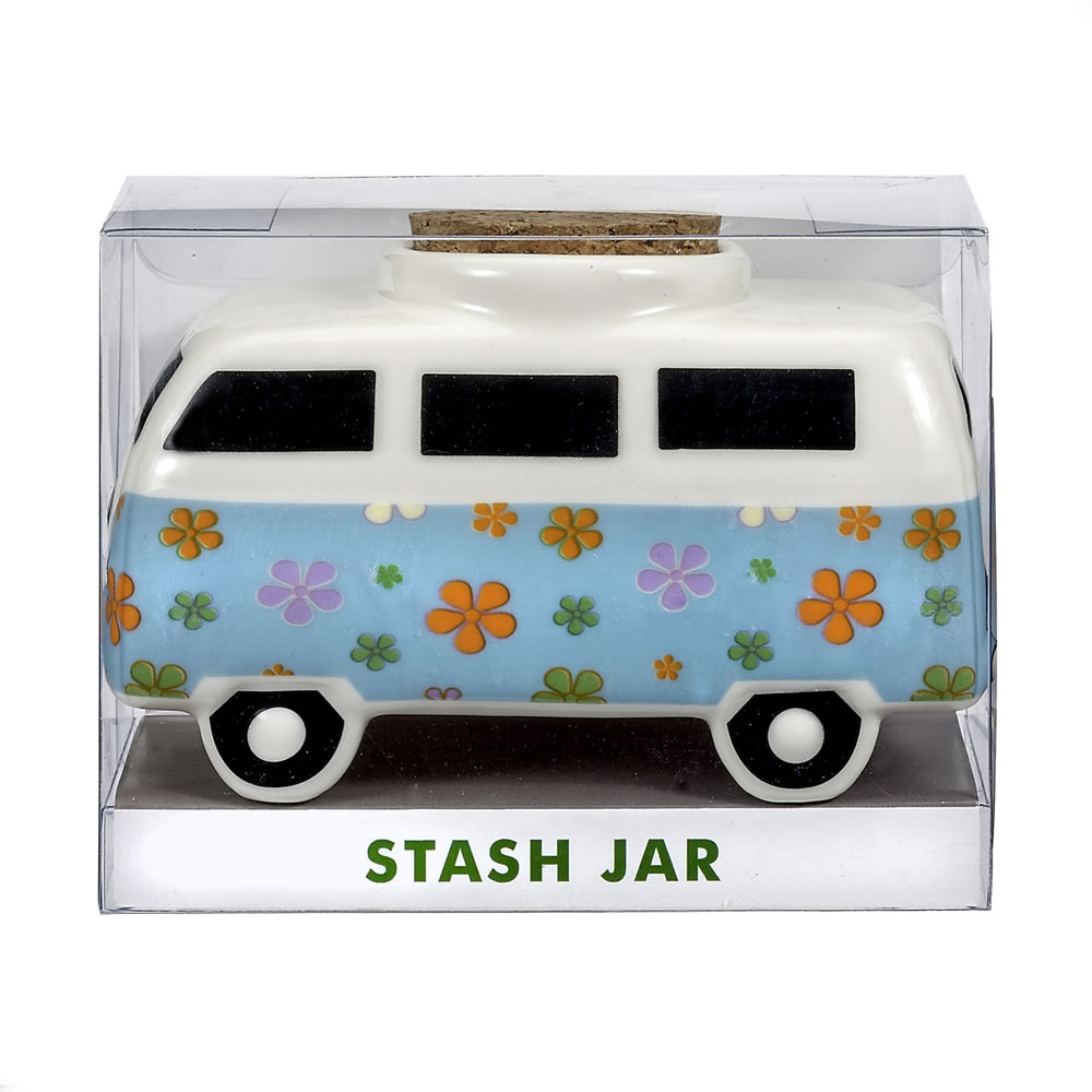 Storage Jar Vintage Bus Stash Jar