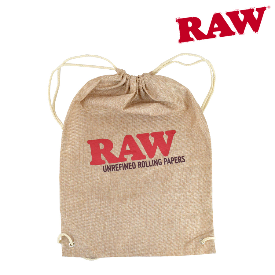 Raw Drawstring Bag Tan