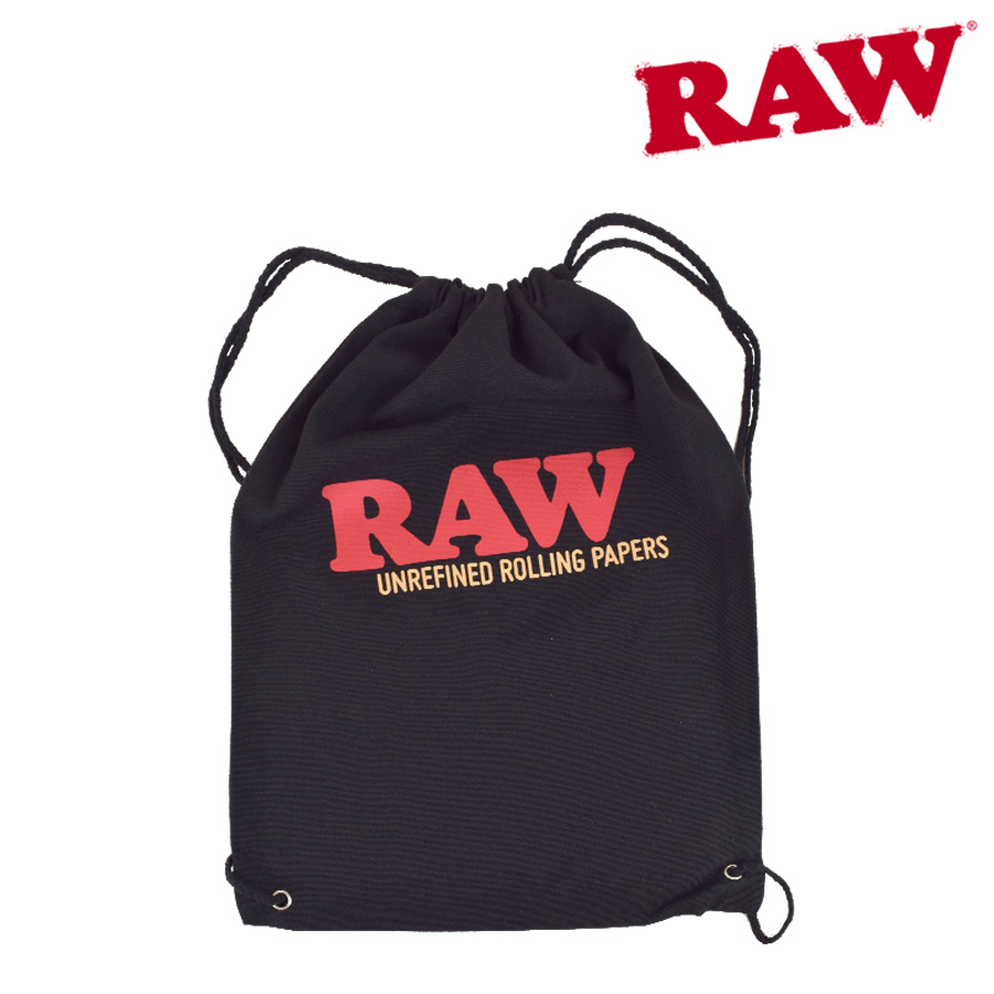 Raw Drawstring Bag Black