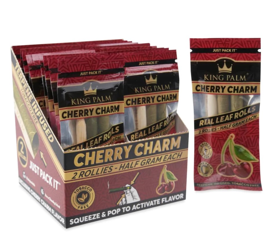 King Palm Rollie Pre-Roll - Cherry Charm - 2 per pack - Display of 20