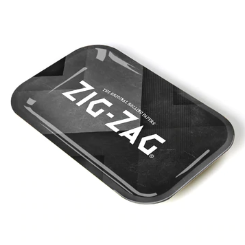 Zig Zag Metal Rolling Tray - Small - Black