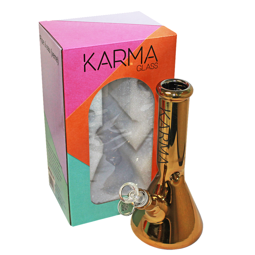 Glass Bong Karma 9" Beaker Metallic