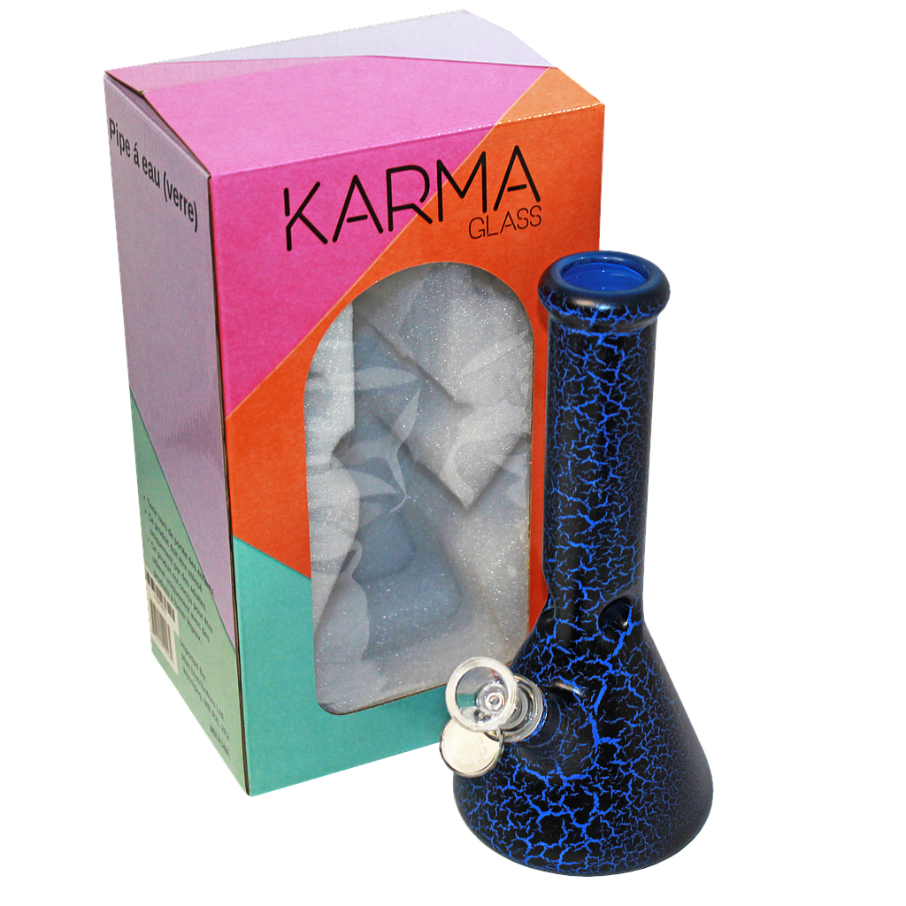 Glass Bong Karma 9" Beaker Lightning Plated