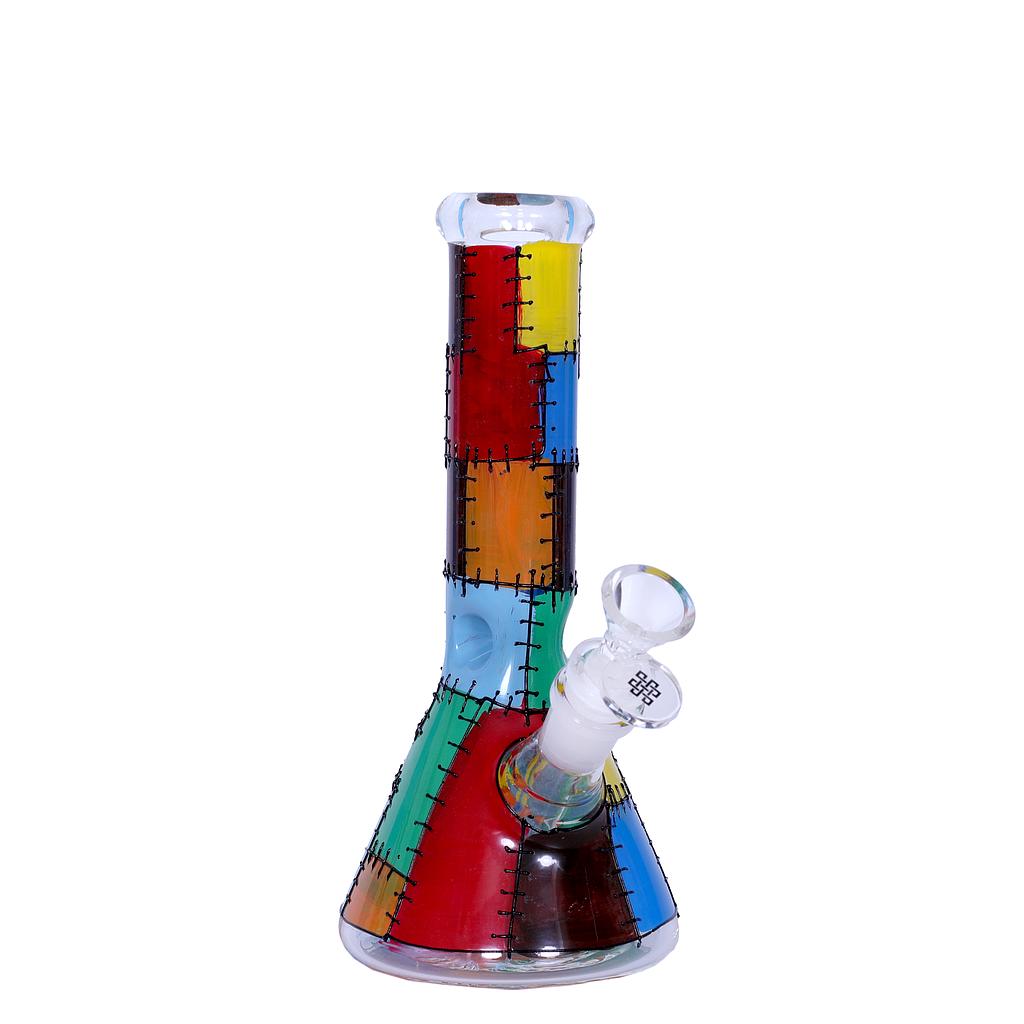 Glass Bong Karma 9" Beaker Stitched Up Design