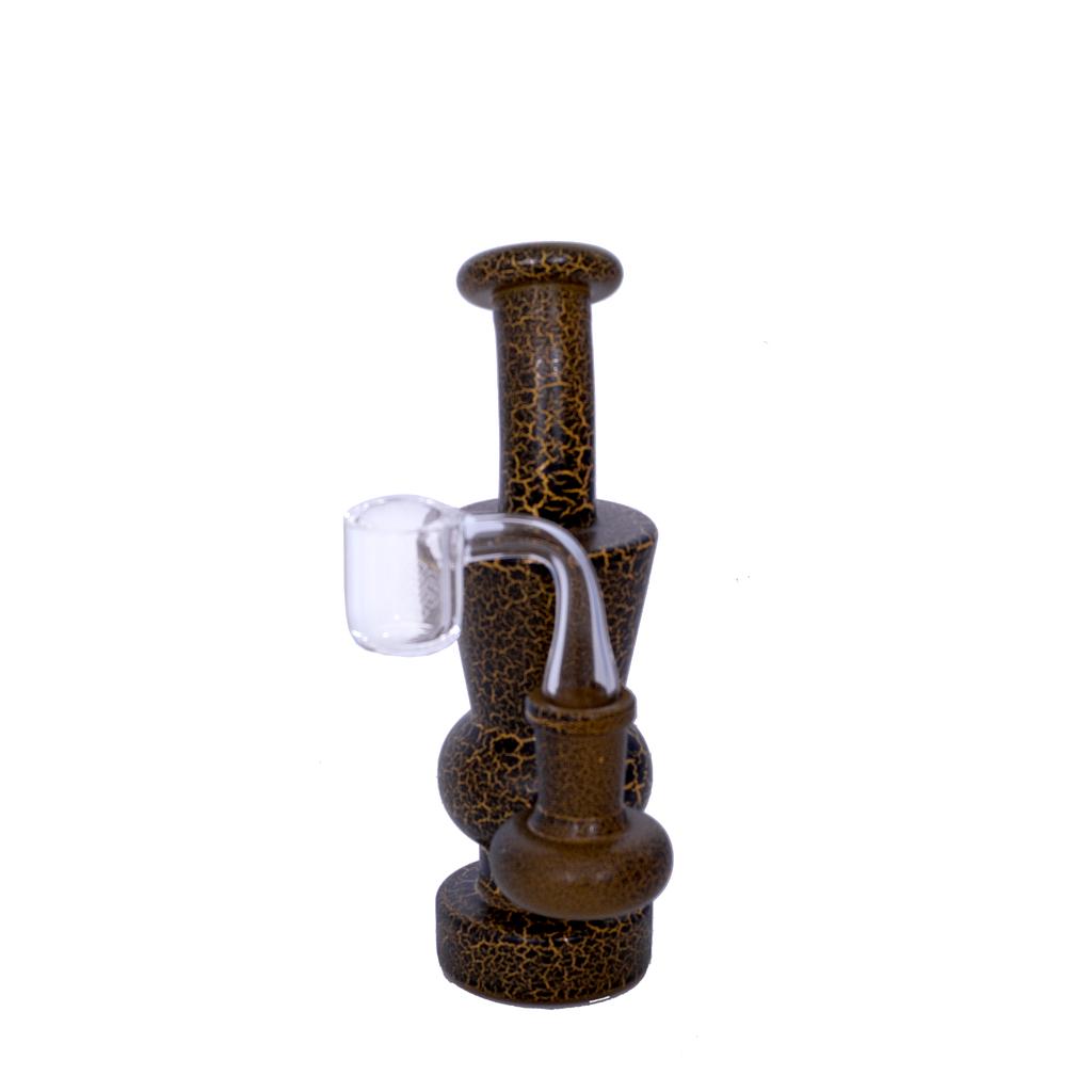 Glass Dab Rig Karma 6" Yellow Lightning Hourglass Rig