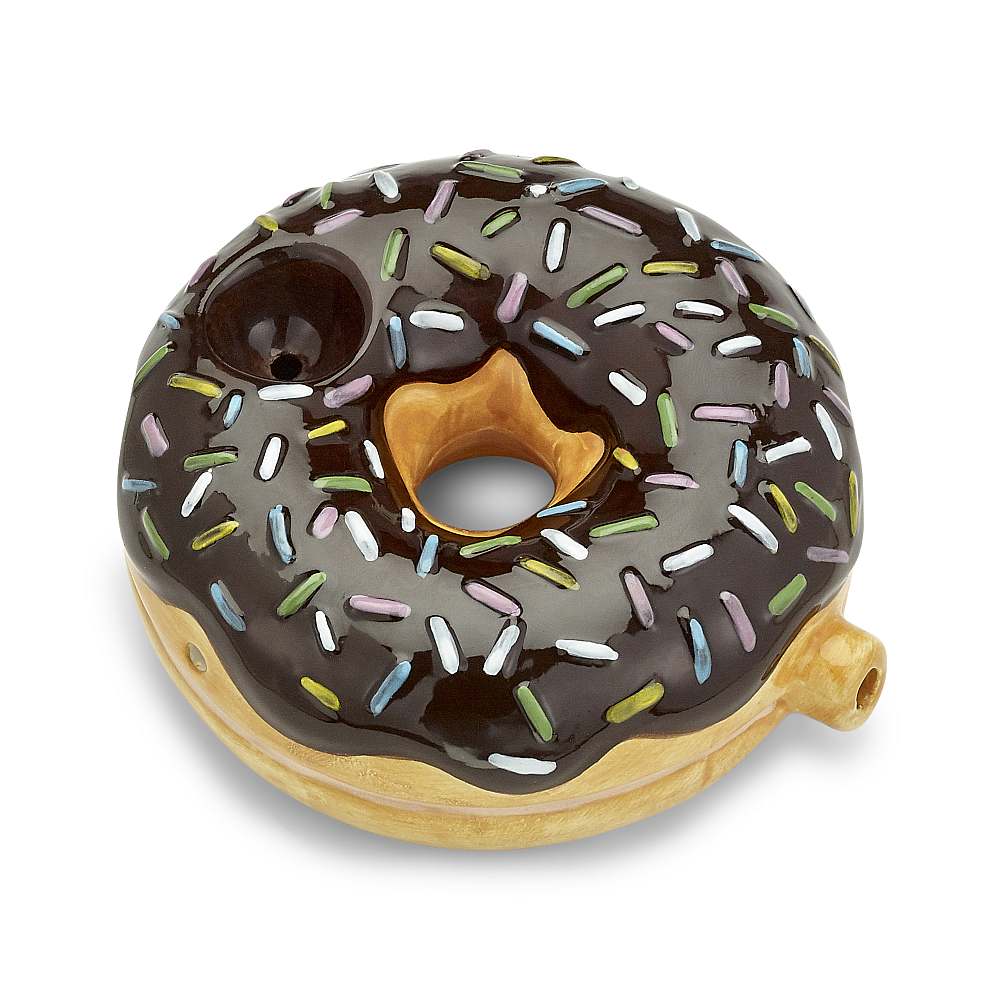 Ceramic Roast and Toast Chocolate Donut Pipe