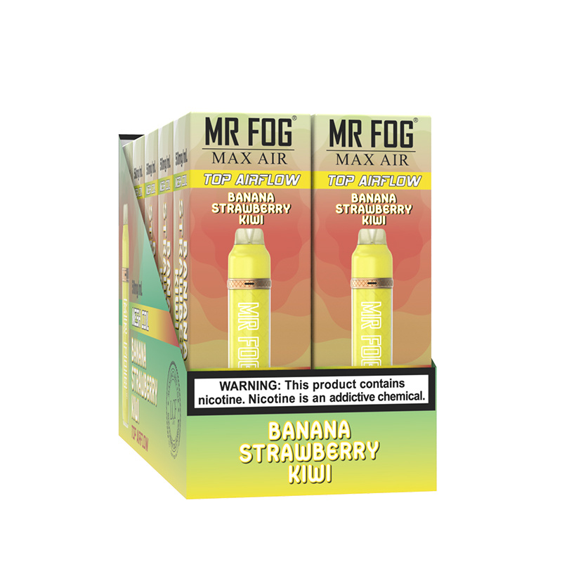 *EXCISED* Mr Fog Max Air Disposable Vape Banana Strawberry Kiwi 2500 Puffs Box Of 10