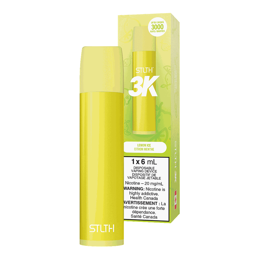 *EXCISED* STLTH 3K Disposable Vape 3000 Puff Lemon Ice Box Of 6