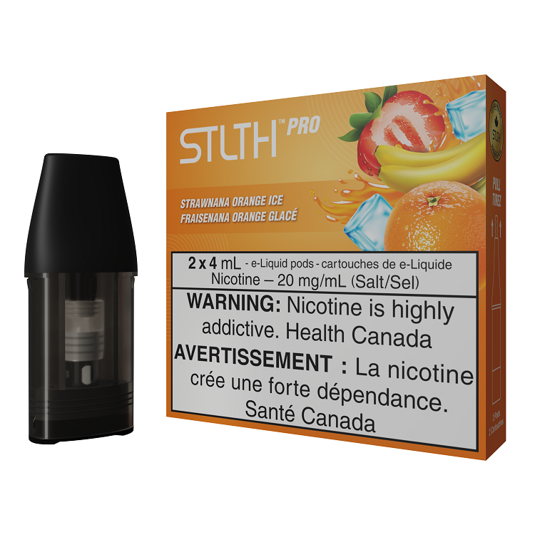 *EXCISED* STLTH Pro Pod Pack Strawnana Orange Ice 4ml Pack of 2 Pods Box of 5