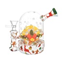 Glass Bong Christmas Waterwheel Bell Jar Water Pipe 4.5"