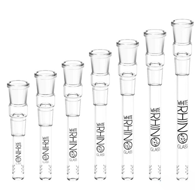 Glass Downstem White Rhino 19/19mm Box of 49