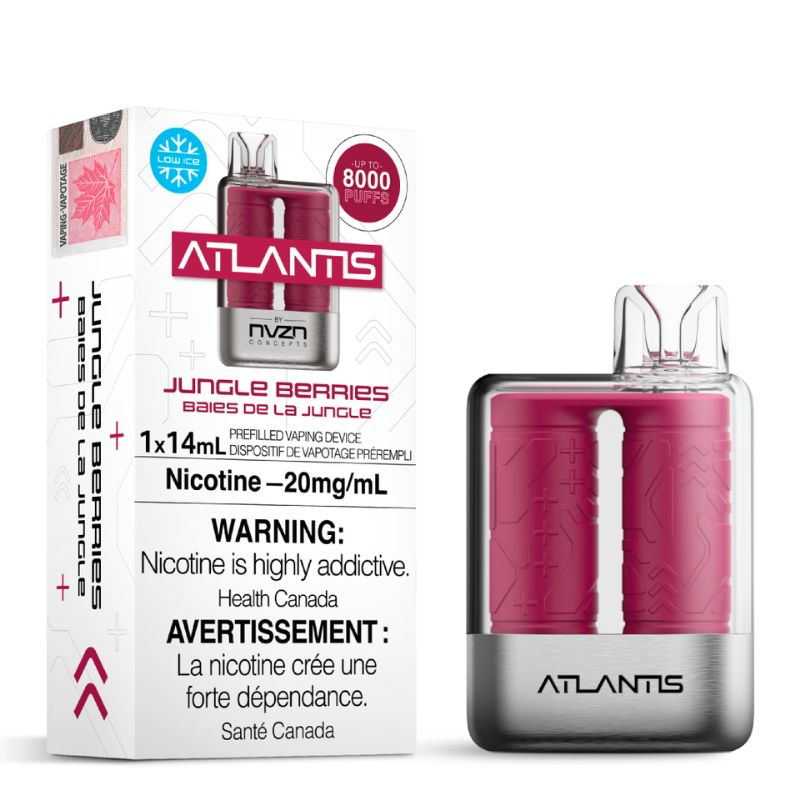 *EXCISED* Atlantis by NVZN Disposable Vape Rechargeable Jungle Berries Box Of 5