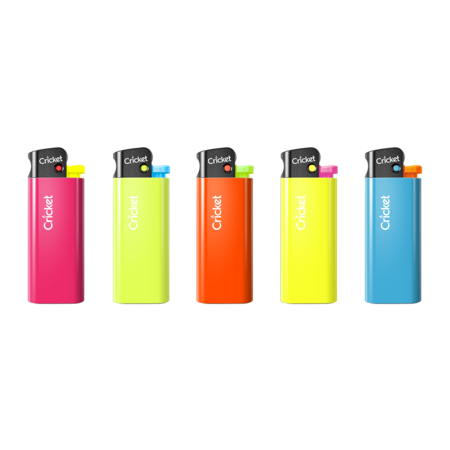 Lighters Cricket Fluo Mini Box of 50