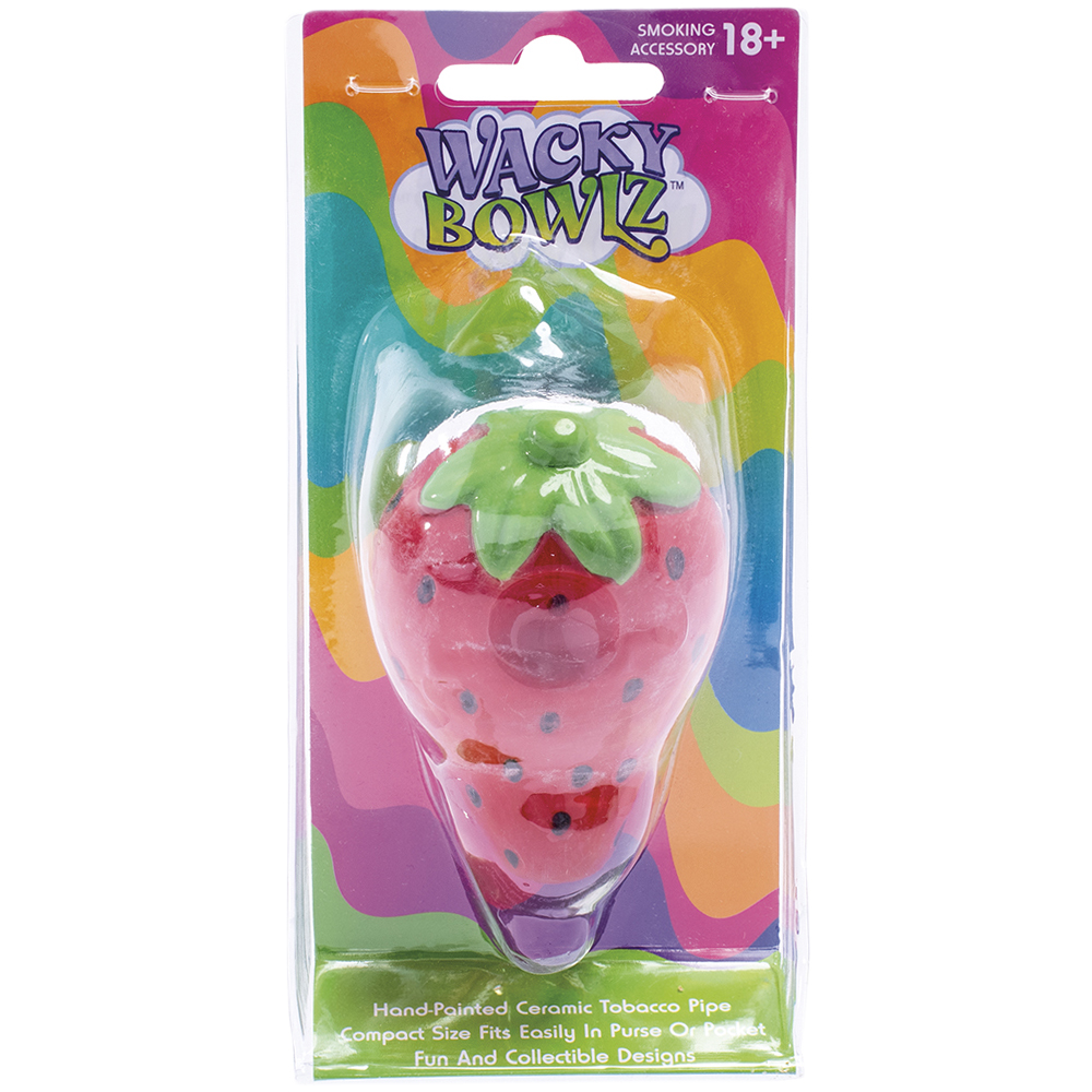 Ceramic Pipe Wacky Bowlz Strawberry 3.5"