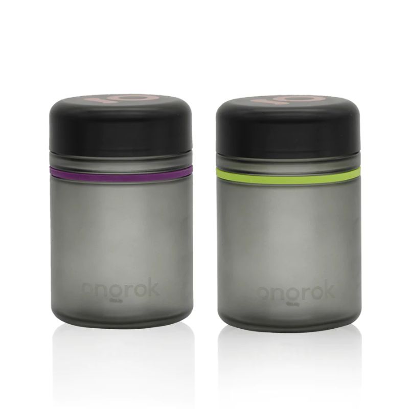 Glass Storage Jar Ongrok Child Resistant 500ml 1 oz. Pack of 2