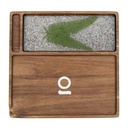 Rolling Tray Ongrok Acacia Wood Tray Medium Leaf