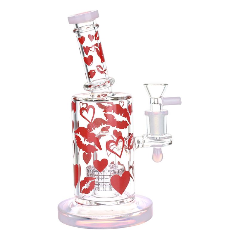 Glass Bong Lipstick Kiss 8"