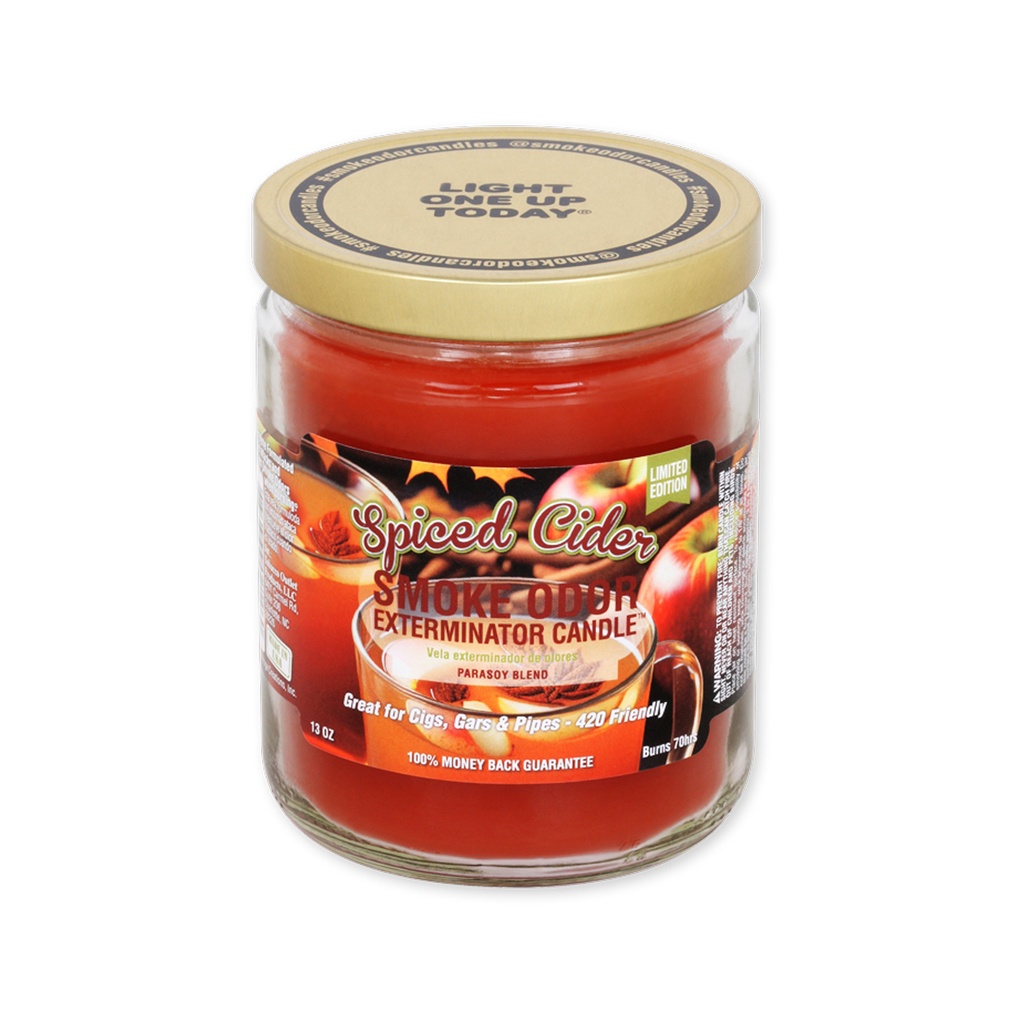 Candle Smoke Odor Spiced Cider Jar 13oz