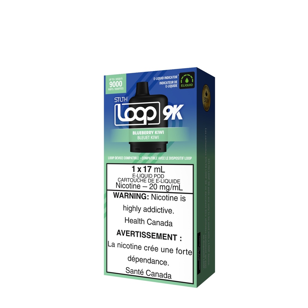 *EXCISED* STLTH Loop 2 9K Pod Blueberry Kiwi Box of 5