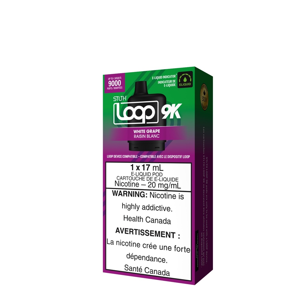 *EXCISED* STLTH Loop 2 9K Pod White Grape Box of 5